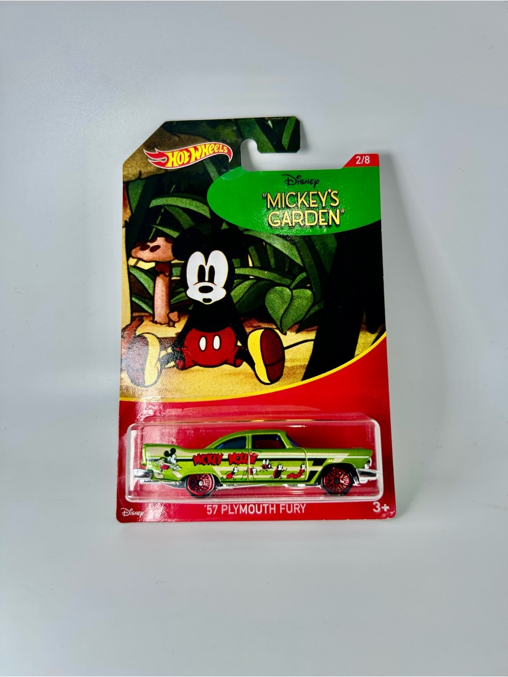 Hot Wheels Disney ‘57 Plymouth Fury “Mickey’s Garden” Mickey Mouse Series Green